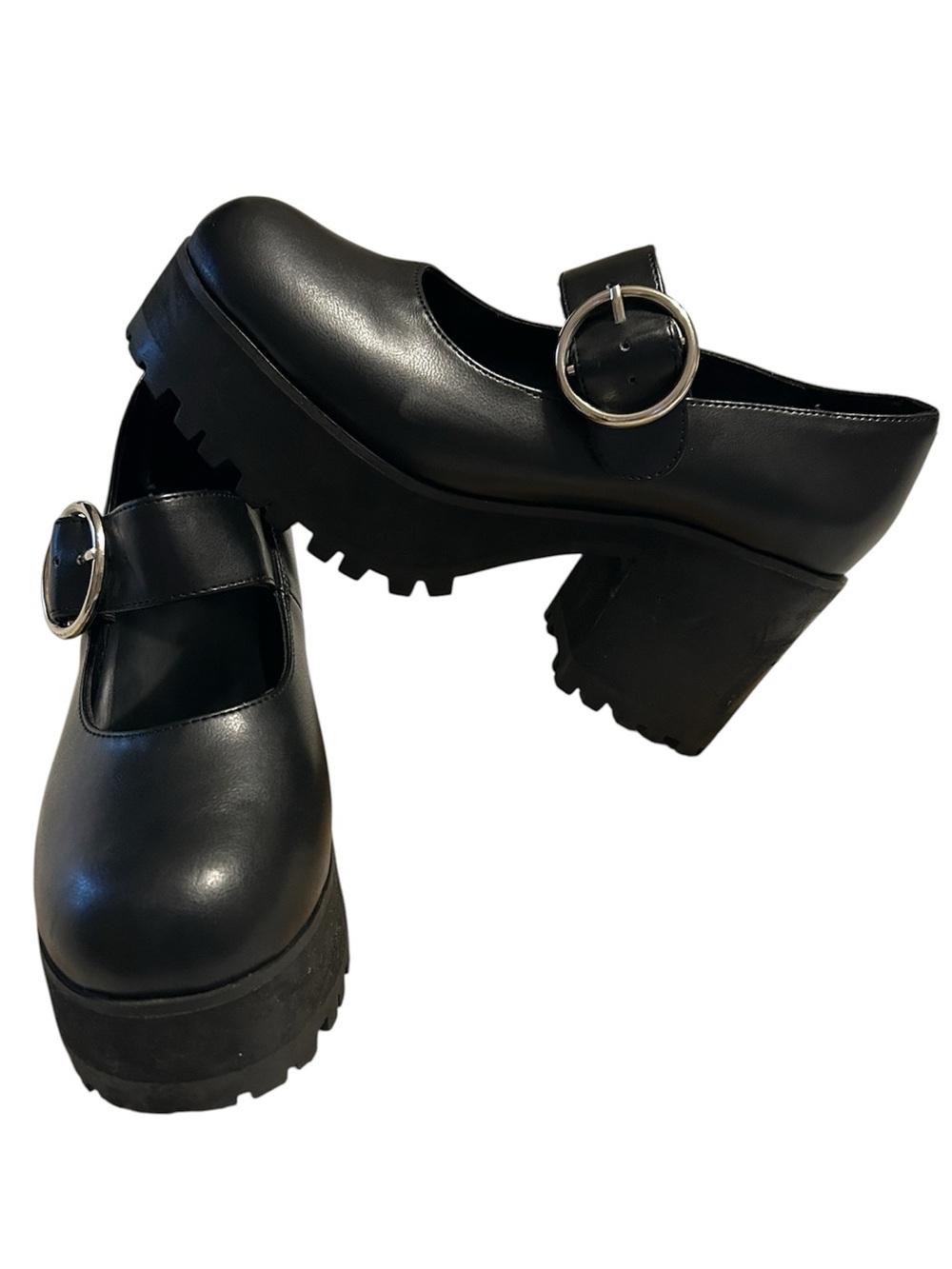 Dolls Kill Current Mood Chunky Sole Platform Mary Jane Shoes Women 7M Black